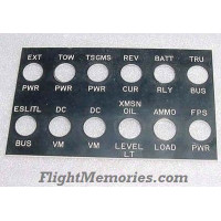209-175-429-101, AH-1 Cobra Cicruit Breaker Panel Overlay 209-175-429-101, AH-1 Cobra Cicruit Breaker Panel Overlay