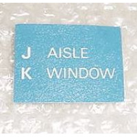 A15541-105, Boeing 767 Aircraft Cabin Seat Placard A15541-105, Boeing 767 Aircraft Cabin Seat Placard
