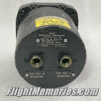 Vintage Douglas DC-6 Manifold Pressure Indicator, 728FU-8-041 Vintage Douglas DC-6 Manifold Pressure Indicator, 728FU-8-041