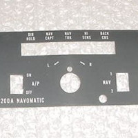 Cessna / ARC 200A Navomatic Autopilot Faceplate Decal Cessna / ARC 200A Navomatic Autopilot Faceplate Decal