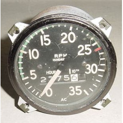 Vintage Aircraft Cessna 170 Recording Mechanical Tachometer