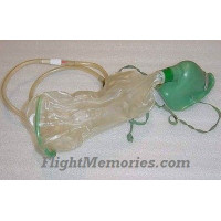 Vintage Business Aircraft Pilot / Copilot Emergency Oxygen Mask