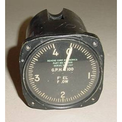 Vintage Warbird Jet Fuel Flow Indicator, 1224-8-018, F-2058