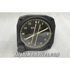 WWII Warbird P-38 Lightning Radio Magnetic Compass Indicator, 10061-1A-A1