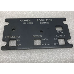 Northwest Airlines Boeing 727 Oxygen Regulator Light Plate, 26005-3