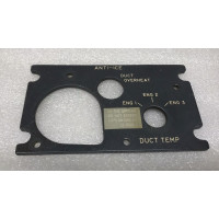 0United Airlines Boeing 727 Anti Ice Control Light Plate, 10-60725-107 0United Airlines Boeing 727 Anti Ice Control Light Plate, 10-60725-107