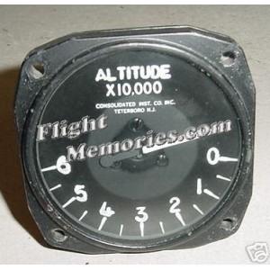Vintage Warbird Jet Altitude Indicator, C69-AIT-0-6