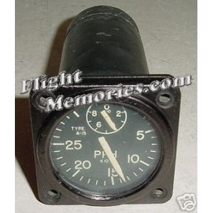 Vintage Warbird Jet Fuel Flow Indicator, 25001-B14A-1-2A1
