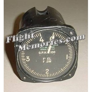 Vintage Warbird Jet Fuel Flow Indicator, 1224-8-018, F-2058