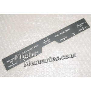 41350, 581-209, New Twin Piper Aircraft Instrument Panel Placard