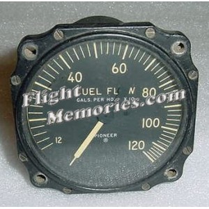 WWII Bomber Aircraft Fuel Flow Indicator, 5907-108A-20-B