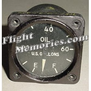 8DJ21ACZ, Vintage Warbird Bomber Oil Quantity Indicator
